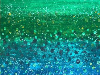 blue green abstract painting